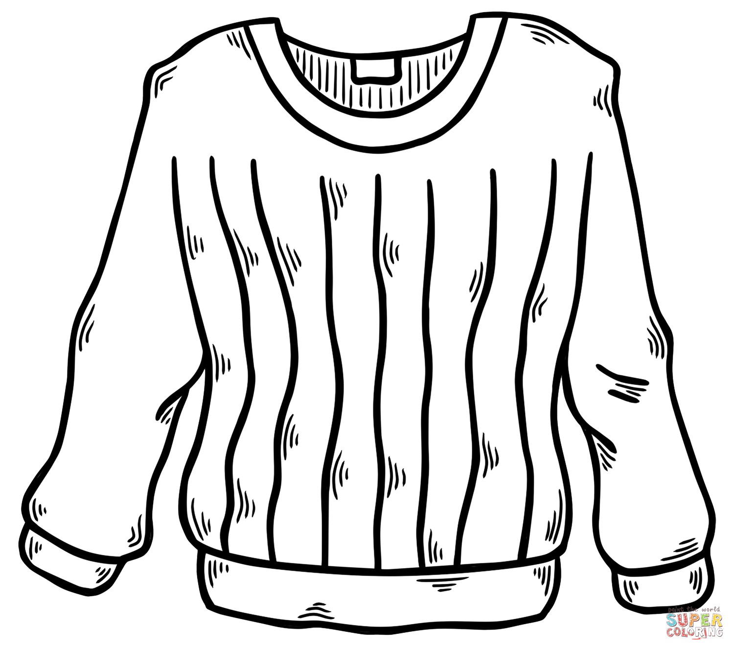 Sweater coloring page free printable coloring pages