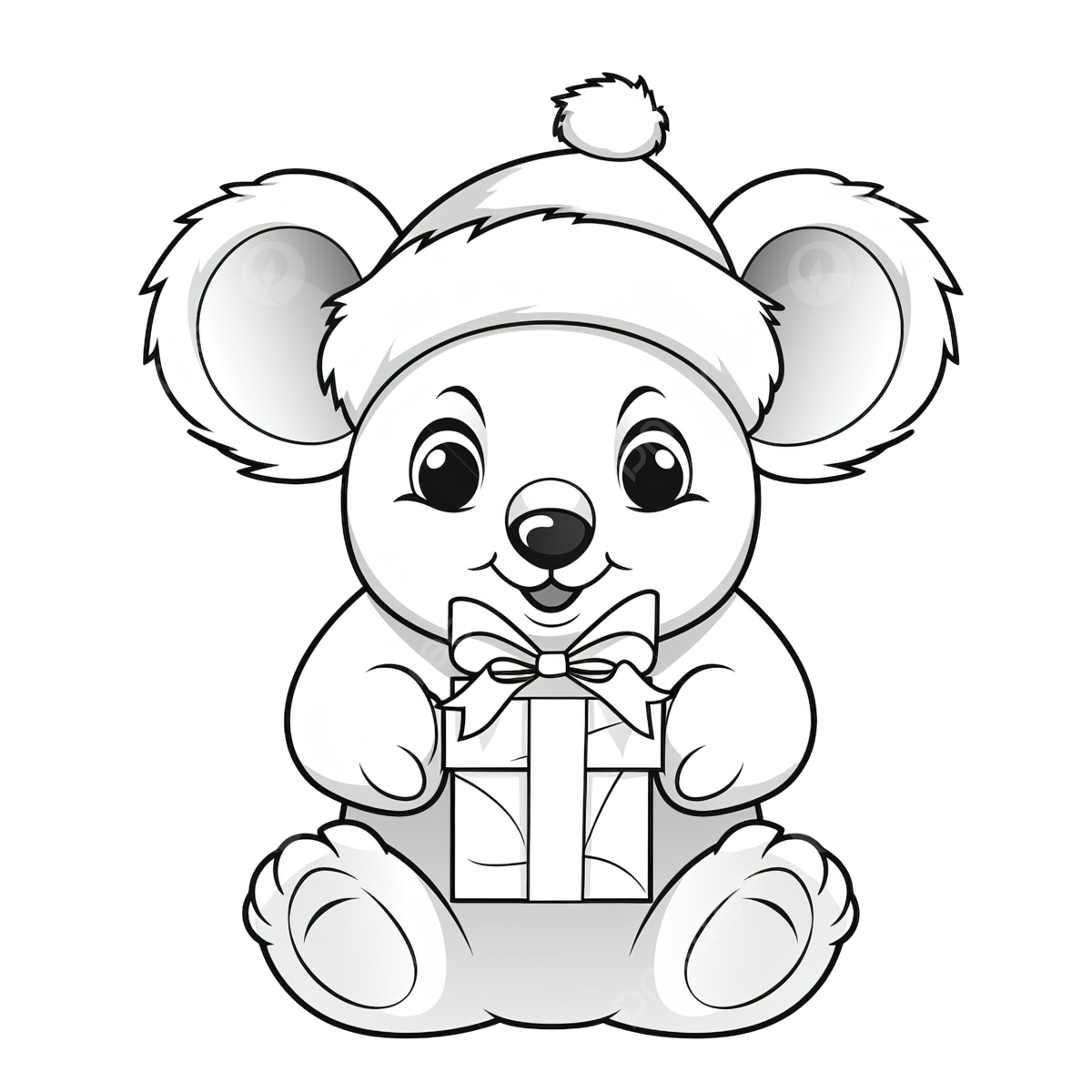 Cute christmas coloring page png transparent images free download vector files