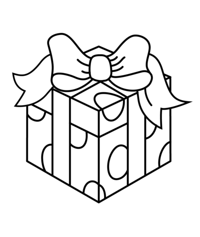 Christmas present coloring page free printable coloring pages