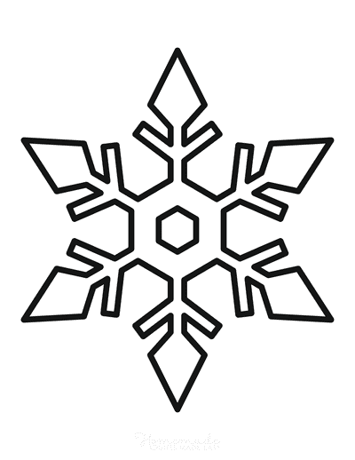 Best snowflake coloring pages free snowflake templates