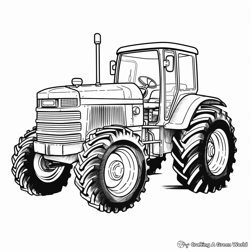 Old tractor coloring pages