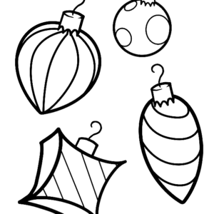 Christmas ornaments coloring pages printable for free download