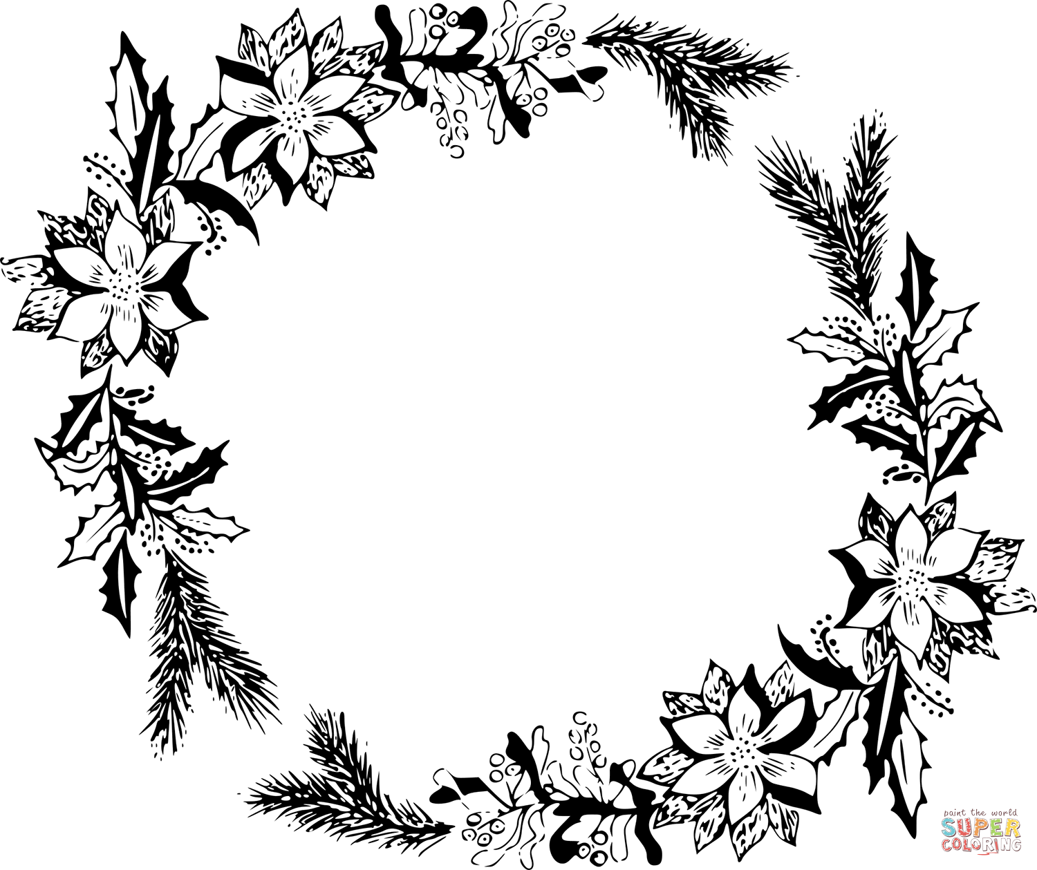 Christmas border coloring page free printable coloring pages