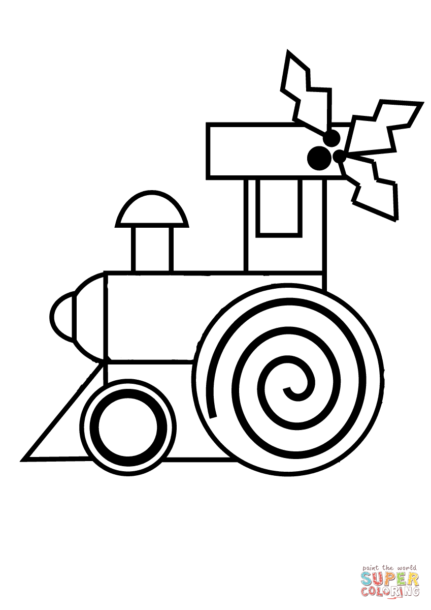 Christmas train decorated with holly coloring page free printable coloring pages