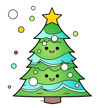 Christmas tree coloring pages png transparent images free download vector files