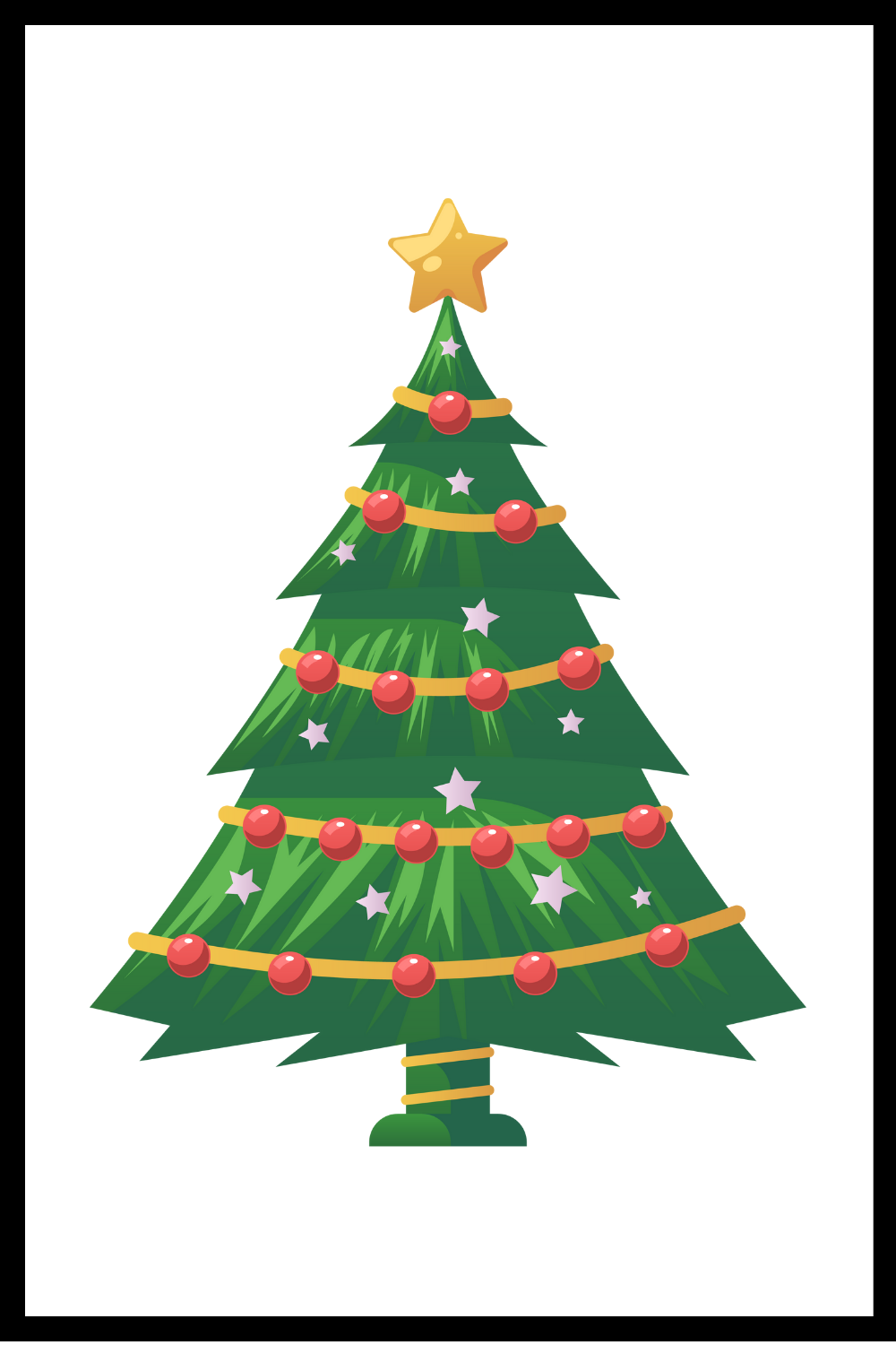 Christmas digital printable tree home decor