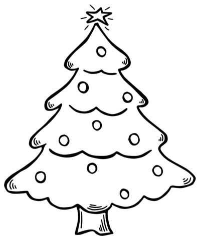 Christmas tree coloring page free printable coloring pages