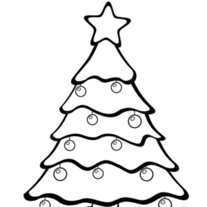 Christmas tree coloring pages printable for free download