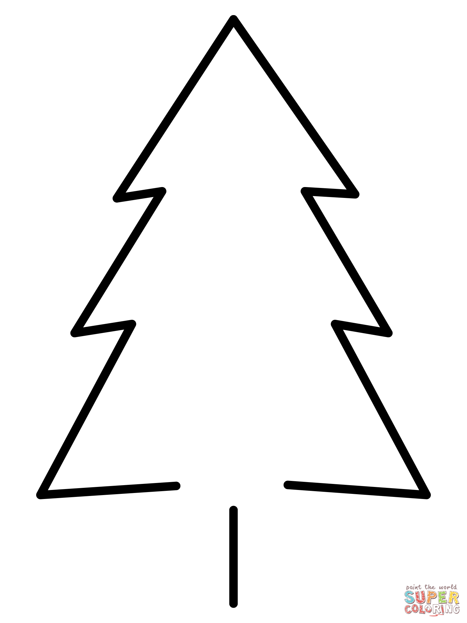 Evergreen tree emoji coloring page free printable coloring pages