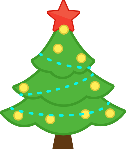 Christmas tree color icon png and svg vector free download