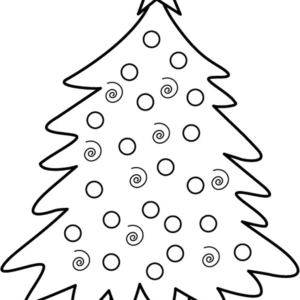 Christmas tree coloring pages printable for free download