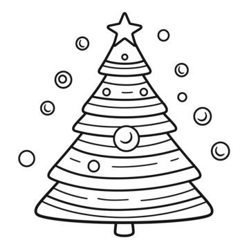 Christmas tree coloring pages png transparent images free download vector files