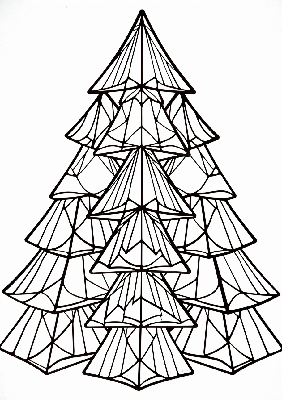 Abstract polygon christmas tree