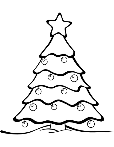 Christmas tree coloring page free printable coloring pages