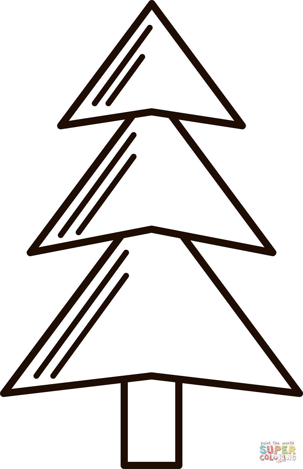 Pine tree coloring page free printable coloring pages