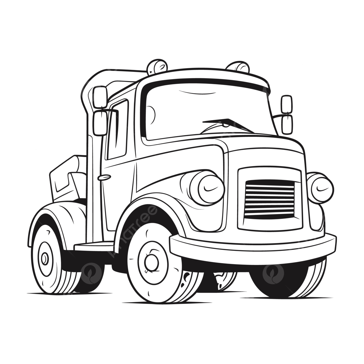 Cartoon truck coloring page outline sketch drawing vector car drawing cartoon drawing wing drawing png and vector with transparent background for free download