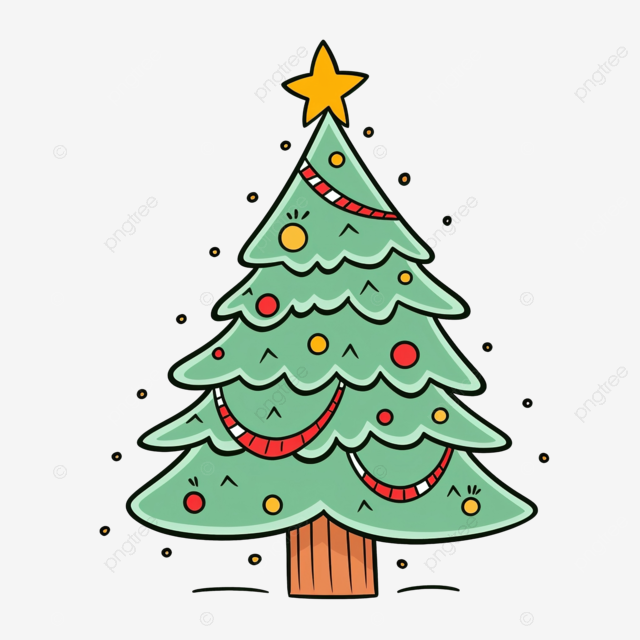 Tracing and coloring cute christmas tree handwriting practice trace workbook png transparent image and clipart for free download