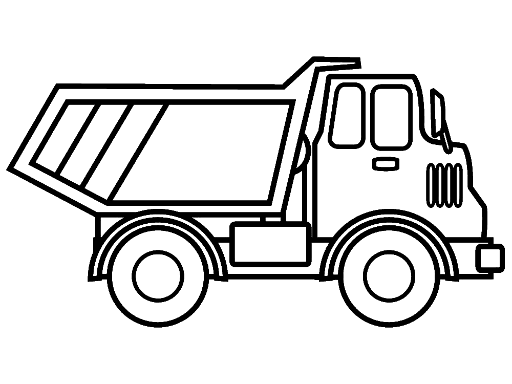 Dump truck coloring pages printable for free download