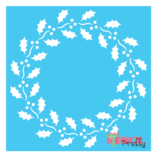 Christmas wreath stencil