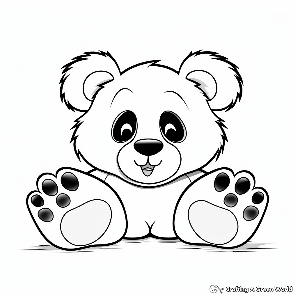 Bear paw coloring pages