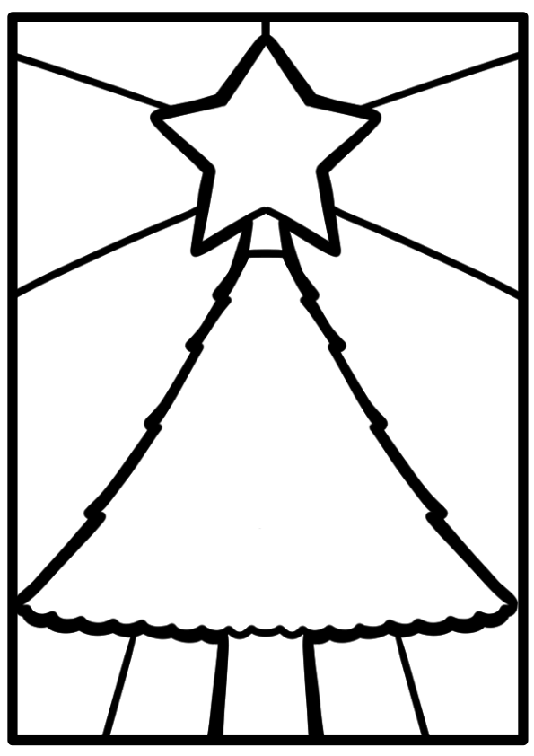 Christmas tree drawing for coloring page free printable nurieworld