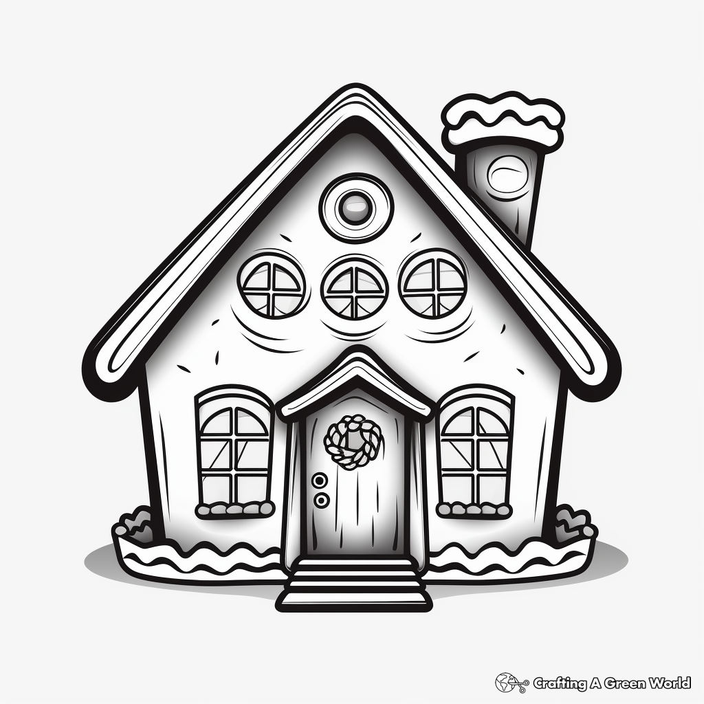 Gingerbread house coloring pages