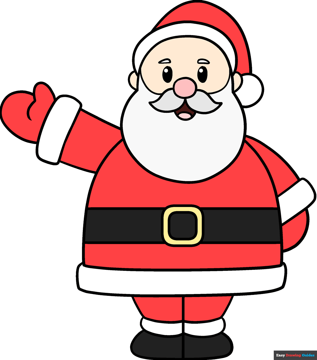 How to draw santa claus