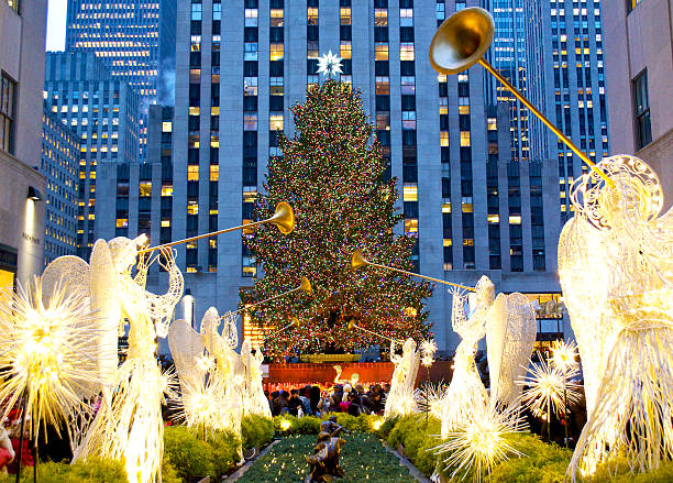 Rockefeller center christmas tree stock photos pictures royalty