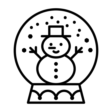 Christmas snow globe coloring page free printable coloring pages