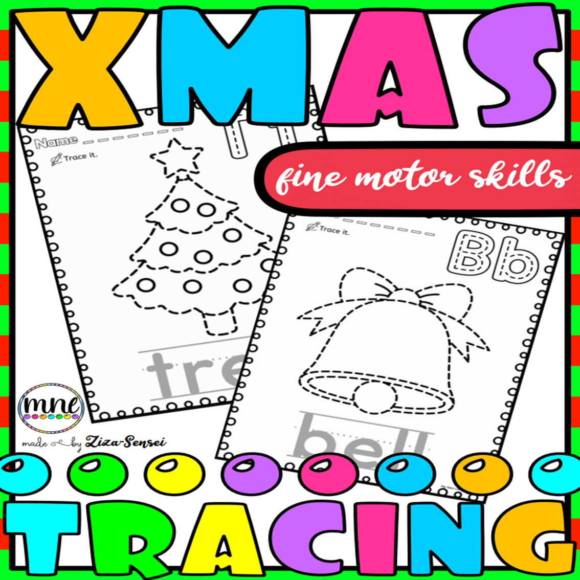 Christmas vocabulary fine motor skills tracing words pack made by teachers