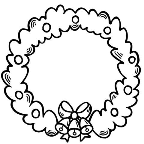 Christmas wreath coloring pages free coloring pages