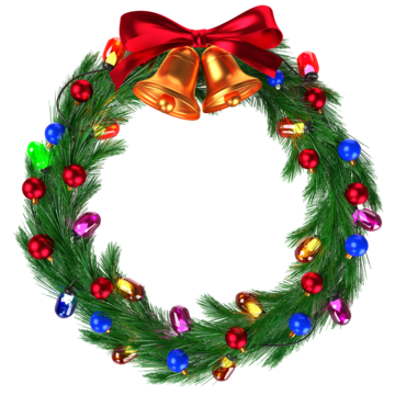 Christmas wreath png vector psd and clipart with transparent background for free download