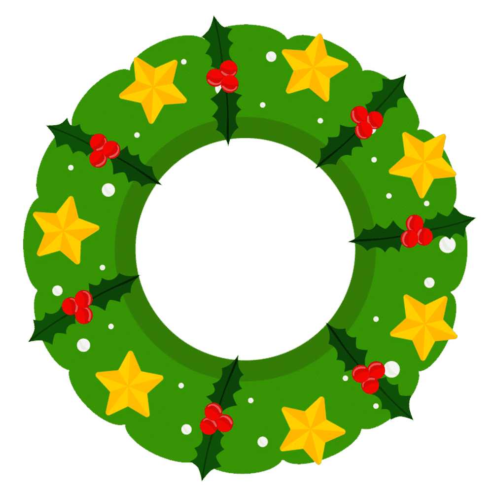 Free cute christmas wreath clipart for your holiday decorations