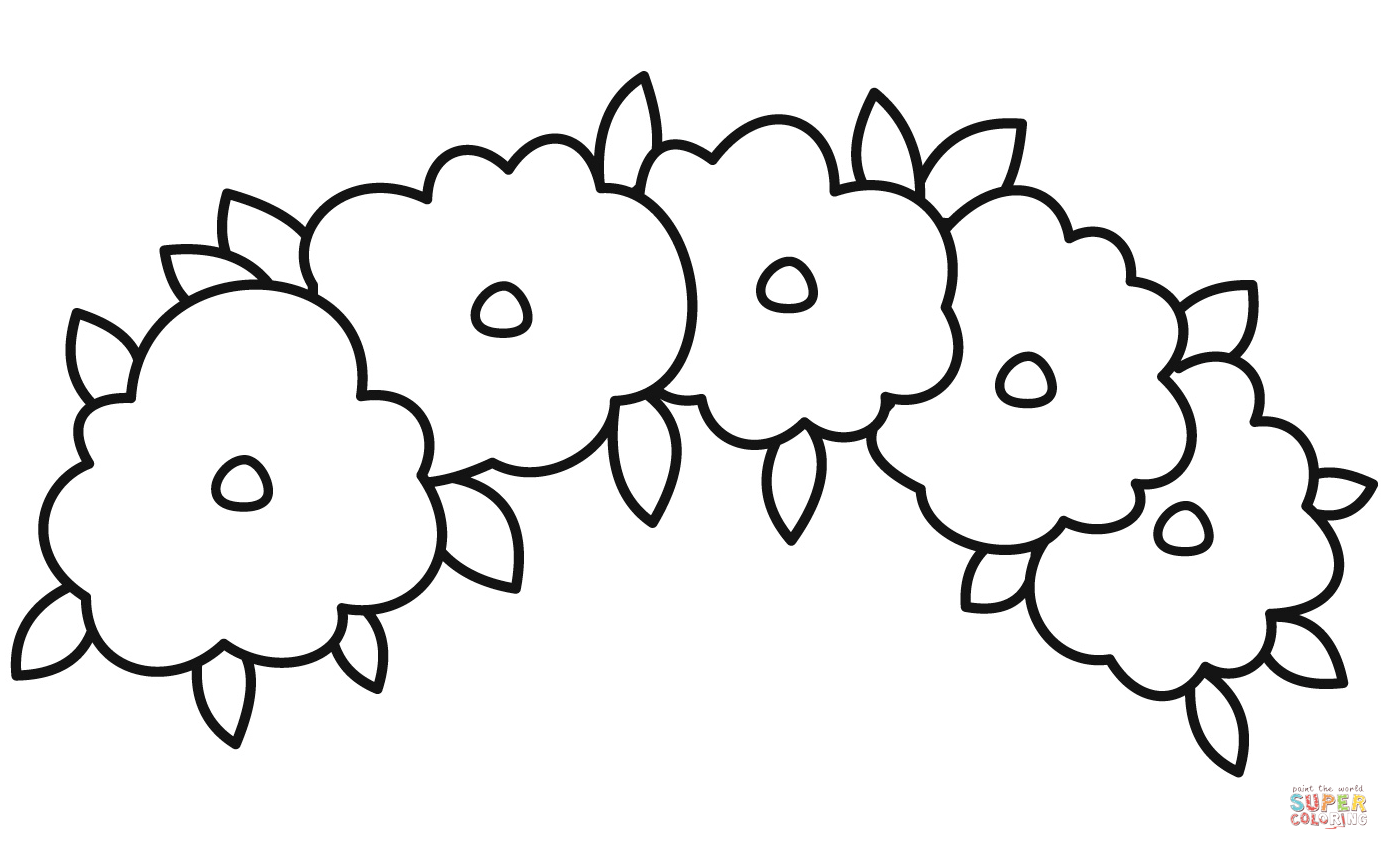 Flower wreath coloring page free printable coloring pages