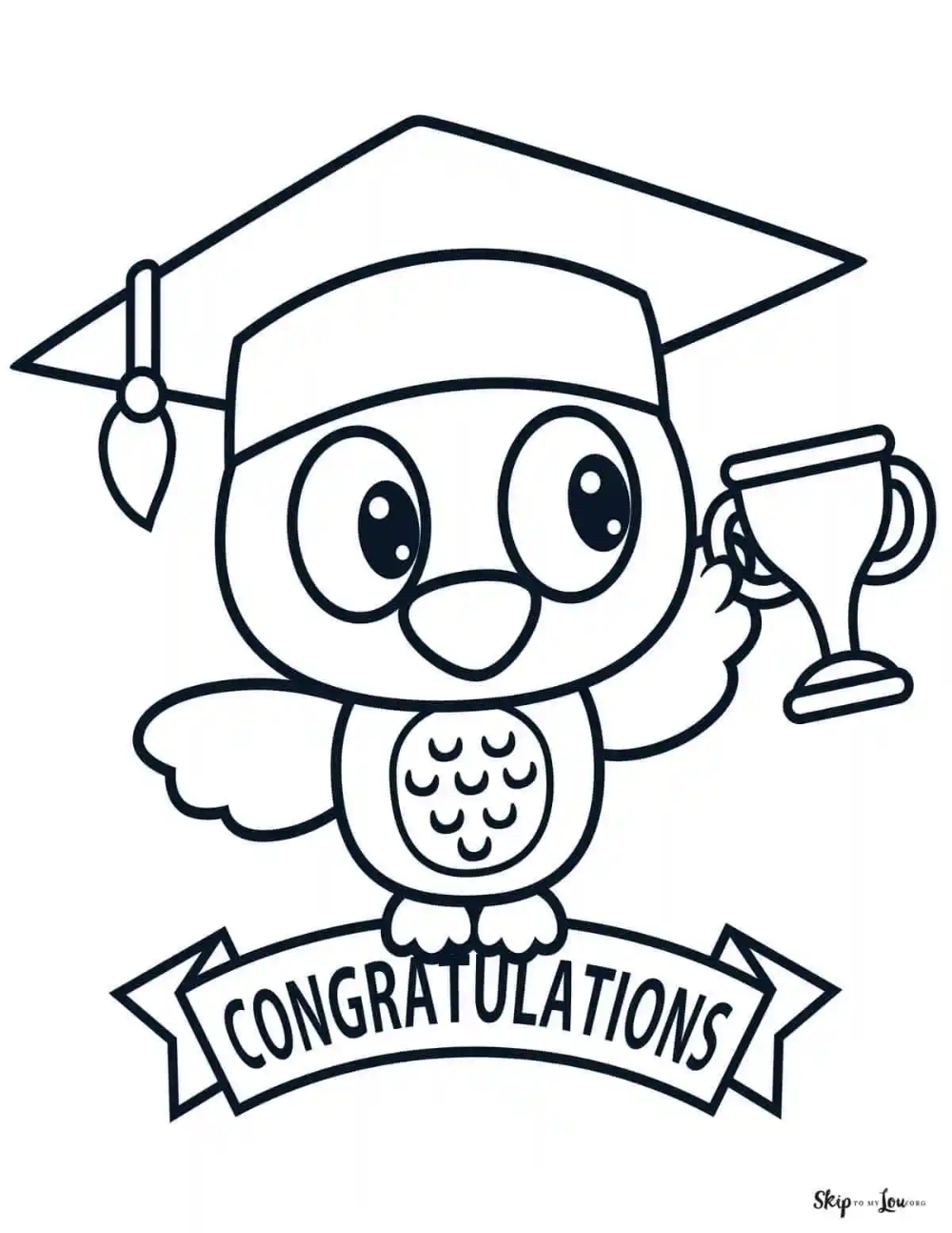 Graduation coloring pages congratulations graduate popular gift cards owl coloring pages