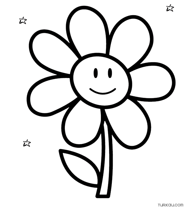 Flower coloring pages for kids