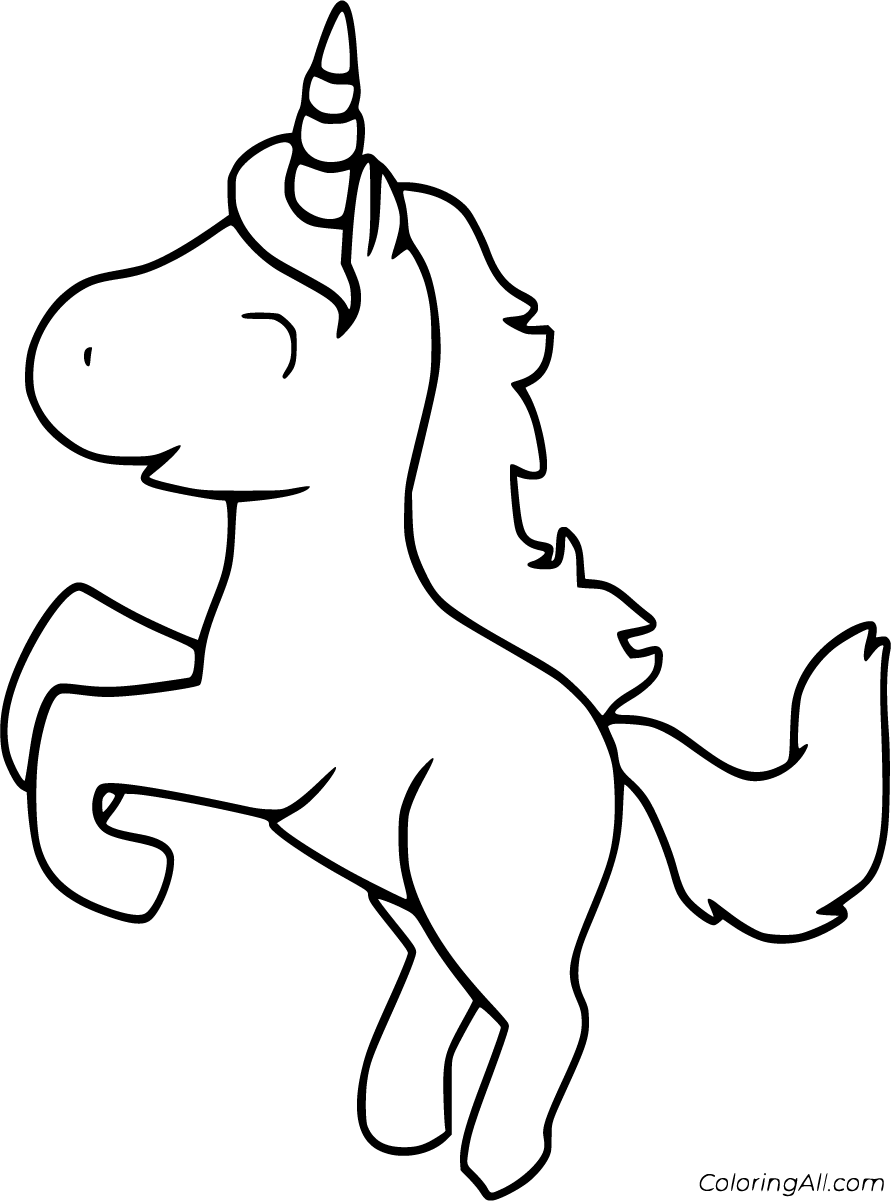 Cute unicorn coloring pages