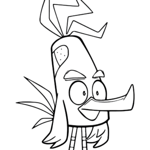 Chuck angry bird coloring pages printable for free download