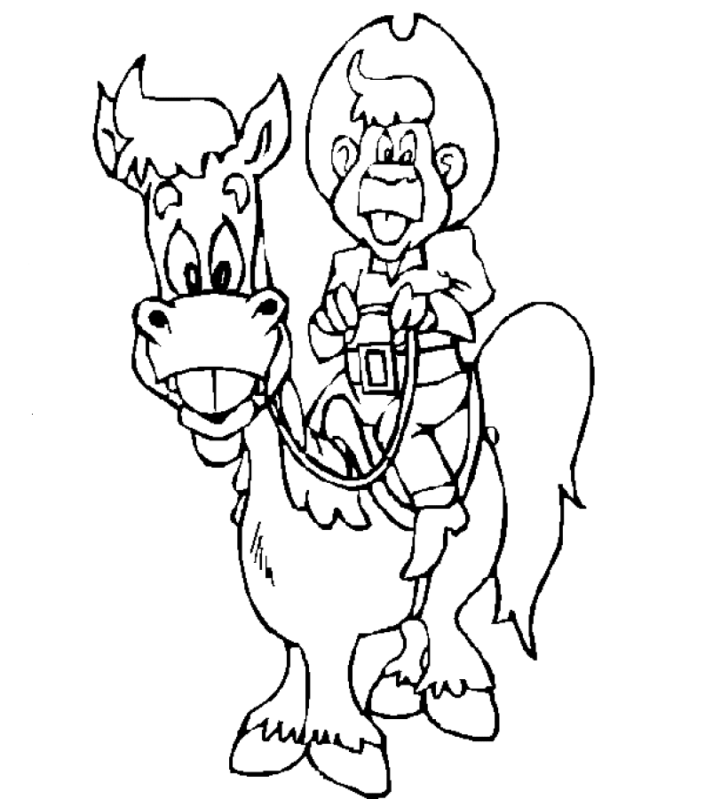 Coloring page cowboy characters â printable coloring pages