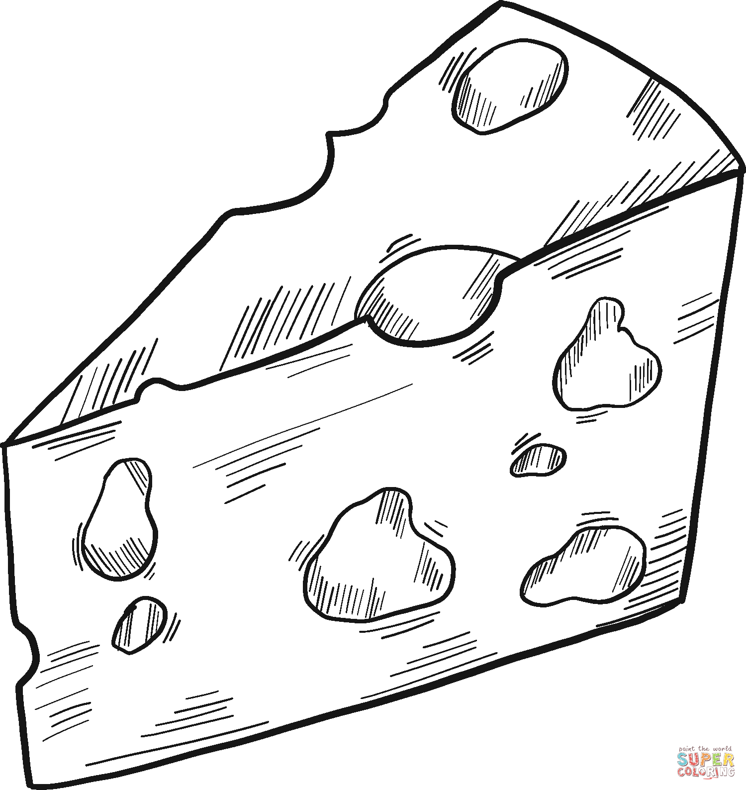 Cheese coloring page free printable coloring pages