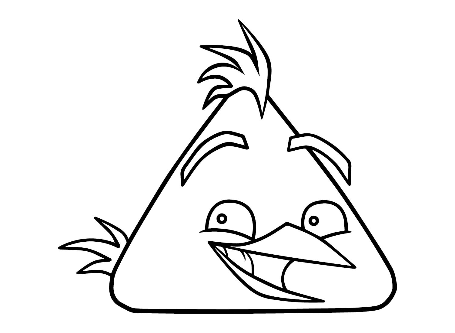 Chuck angry bird coloring pages