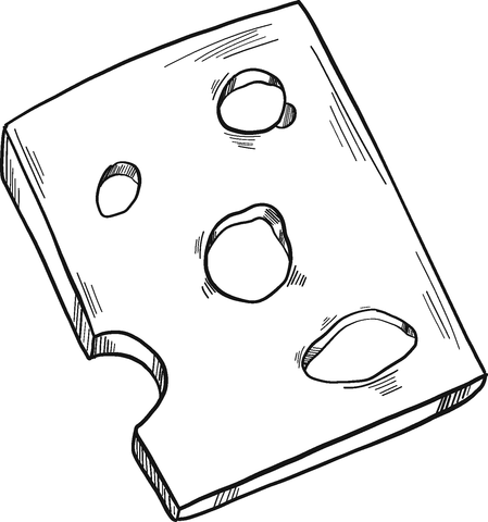 Slice of cheese coloring page free printable coloring pages