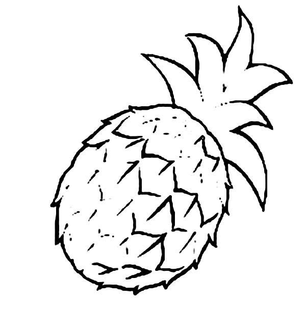 A sweet smooth cayenne pineapple coloring page