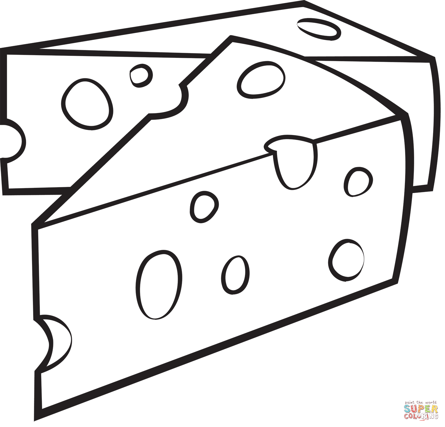 Cheese coloring page free printable coloring pages