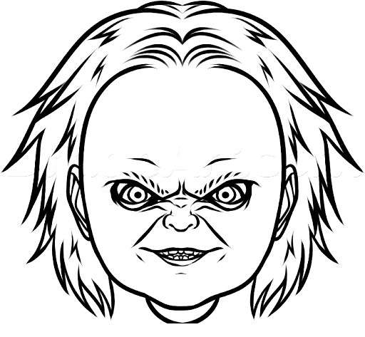 Chucky doll coloring page