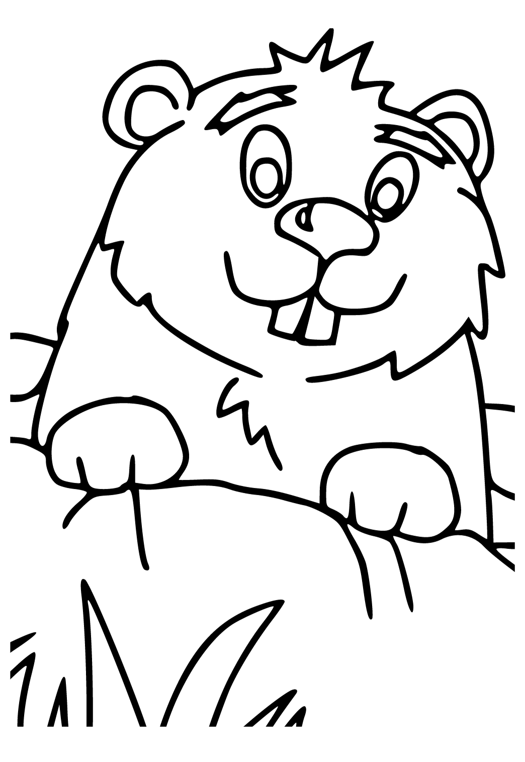 Free printable groundhog day hole coloring page for adults and kids