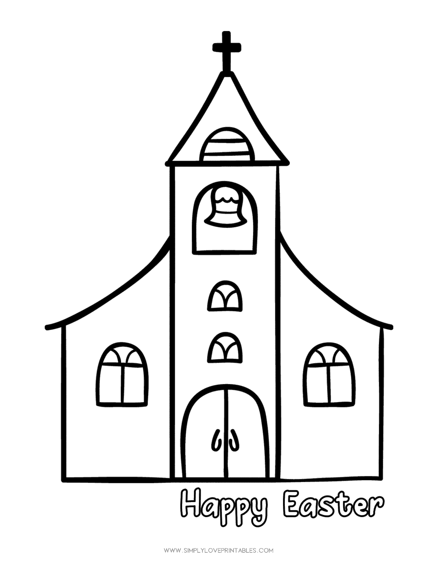 Free easter coloring printable pages simply love printables