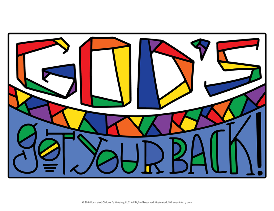 Gods got your back coloring page poster â illustrated ministry