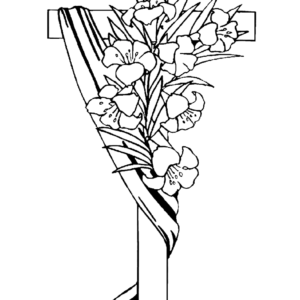 Easter cross coloring pages printable for free download