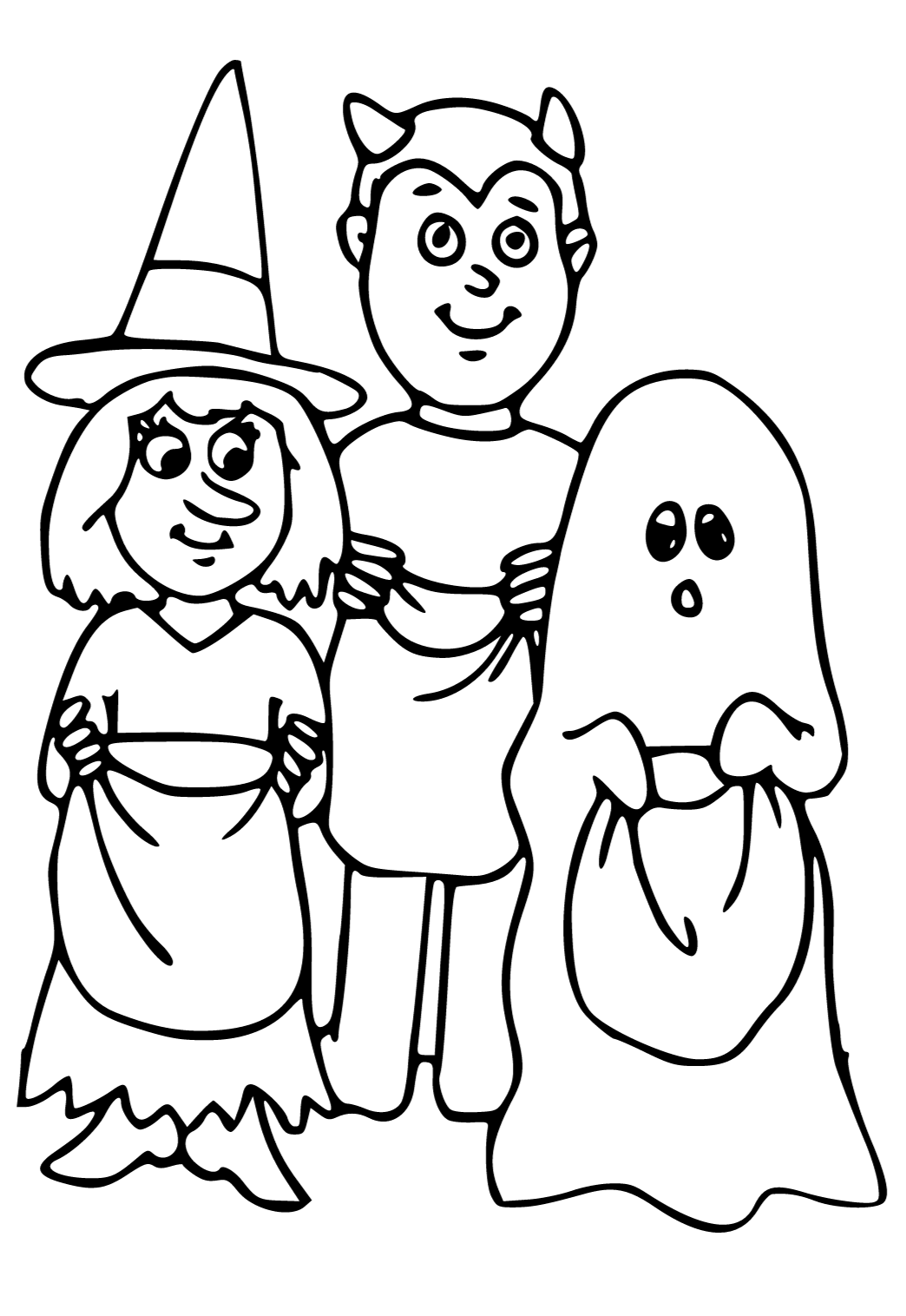 Free printable halloween drawings coloring page sheet and picture for adults and kids girls and boys